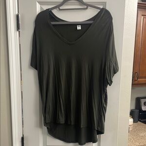 Women's Black V-Neck Top